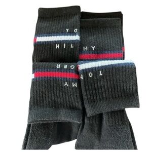 Tommy Hilfiger Men’s Black Casual Crew Socks 5 Pack NWT